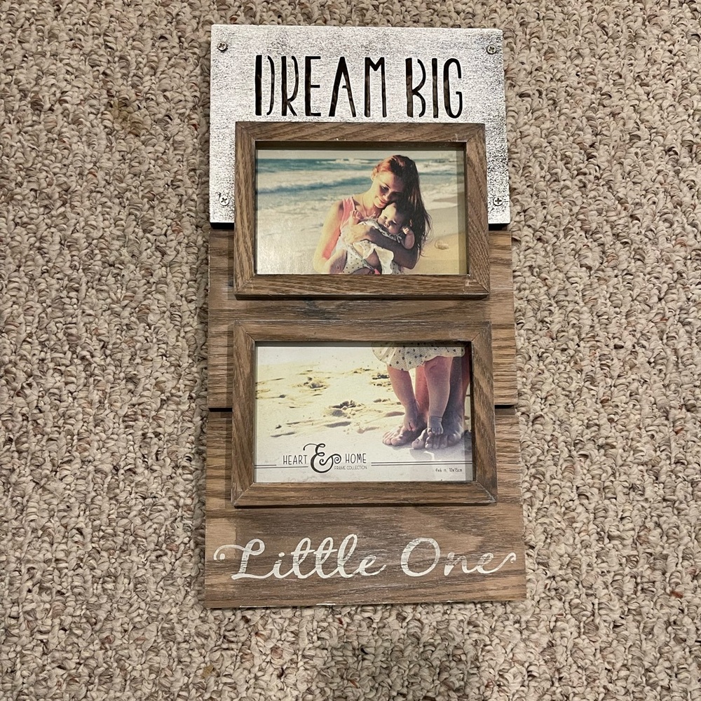 Nothing But Love Rustic Brown and White Art & Decals Frame